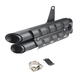 For CMX 300 CMX 500 Rebel 2017-2025 Black Motorcycle Exhaust Slip-on Muffler Pipe Tube with Heat Shield Cover Kit