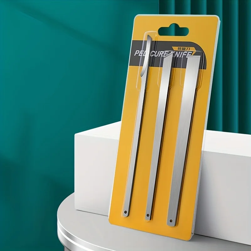3 قطعة/المجموعة باديكير طقم السكاكين المهنية نام أظافر أدوات العناية بالقدم الفولاذ المقاوم للصدأ مسمار كماشة المقص مجموعة إزالة #2