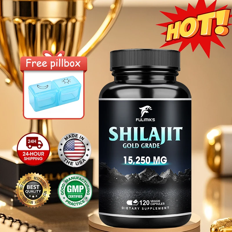 

Чистый шиладжит, добавка для поддержки иммунитета, улучшает общее состояние здоровья мужчин и женщин, восстанавливает минеральный баланс организма, 120 капсул