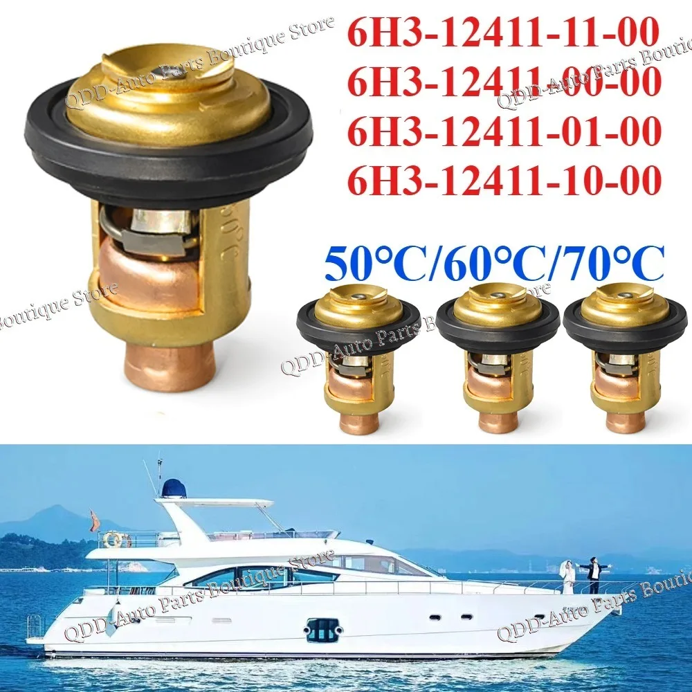 

50℃ 60℃ 70℃ 50–70HP 6H3-12411-11-00 6H3-12411-00-00 6H3-12411-01-00 Degree Thermostat For Yamaha Outboards 60 C60 E60 P60 70 C70