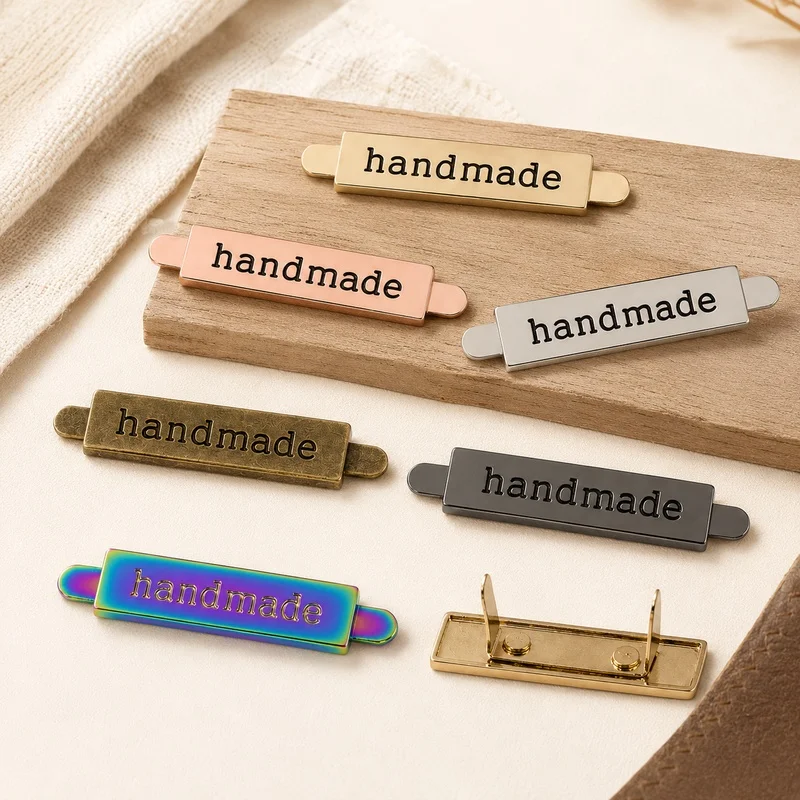 

10/20/30Pcs 36x10mm Handmade Metal Bag Label Tags Decorative Buckles for Purse Clothes Jeans Shoes Sewing Hardware Accent Plates