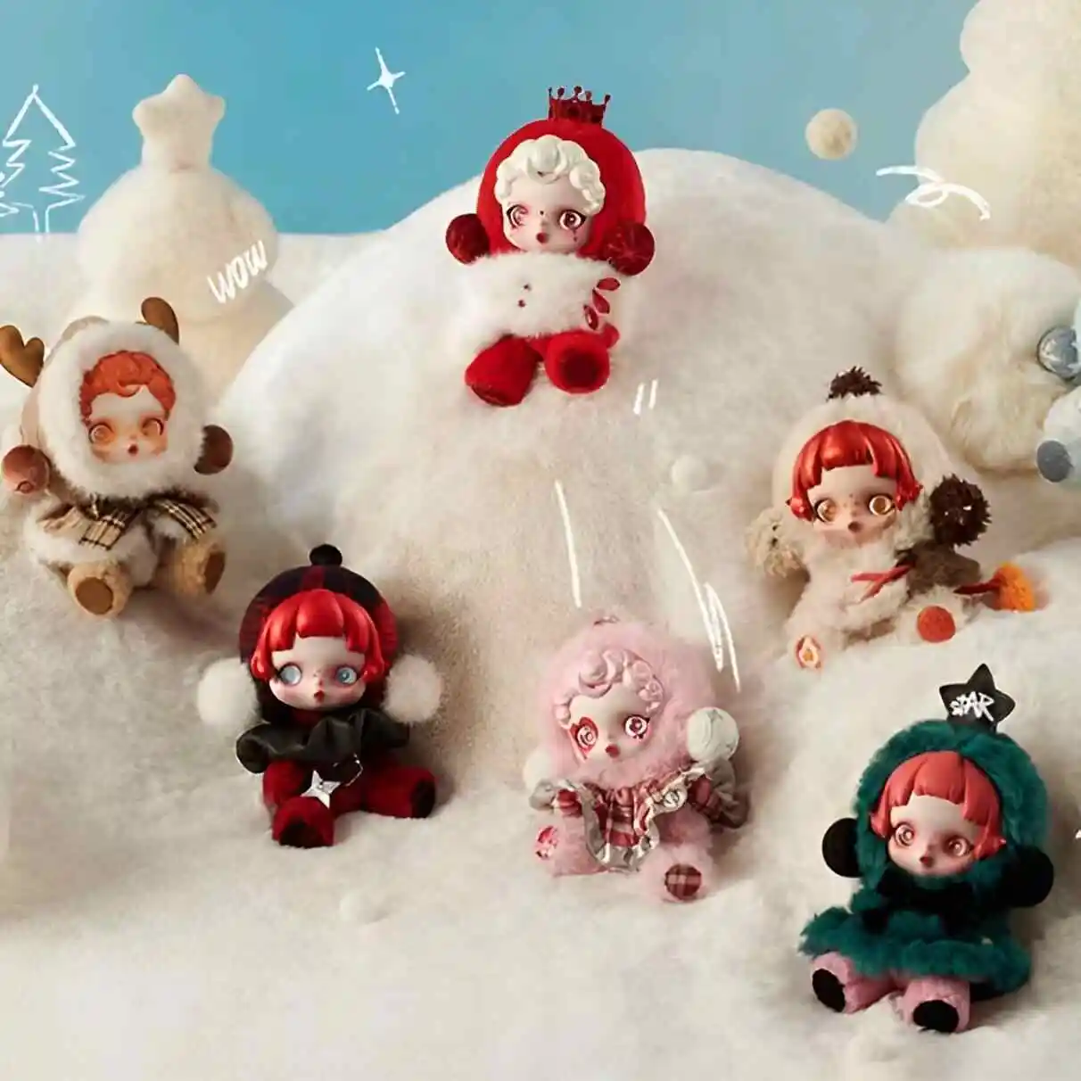 Hot Selling Blind Box Skullpanda Winter Symphony Series Doll Kawaii Pendant Mysterious Box Series Girl Toy Surprise Gift