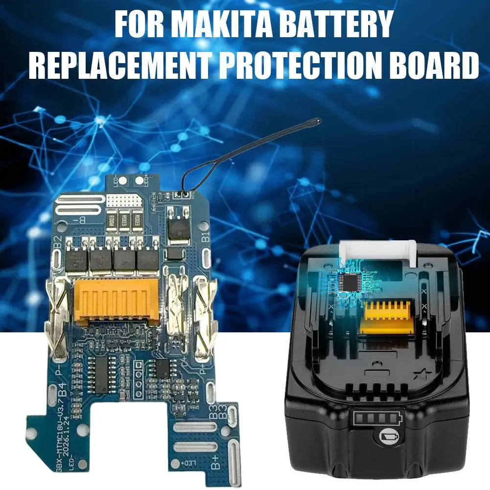 BMS PCBA For MAKITA 18V Li-ion Battery Case Balance Charging Circuit Board Lithium Ion Batteries Pack BL1830 BL1860 BL1890 - view 2