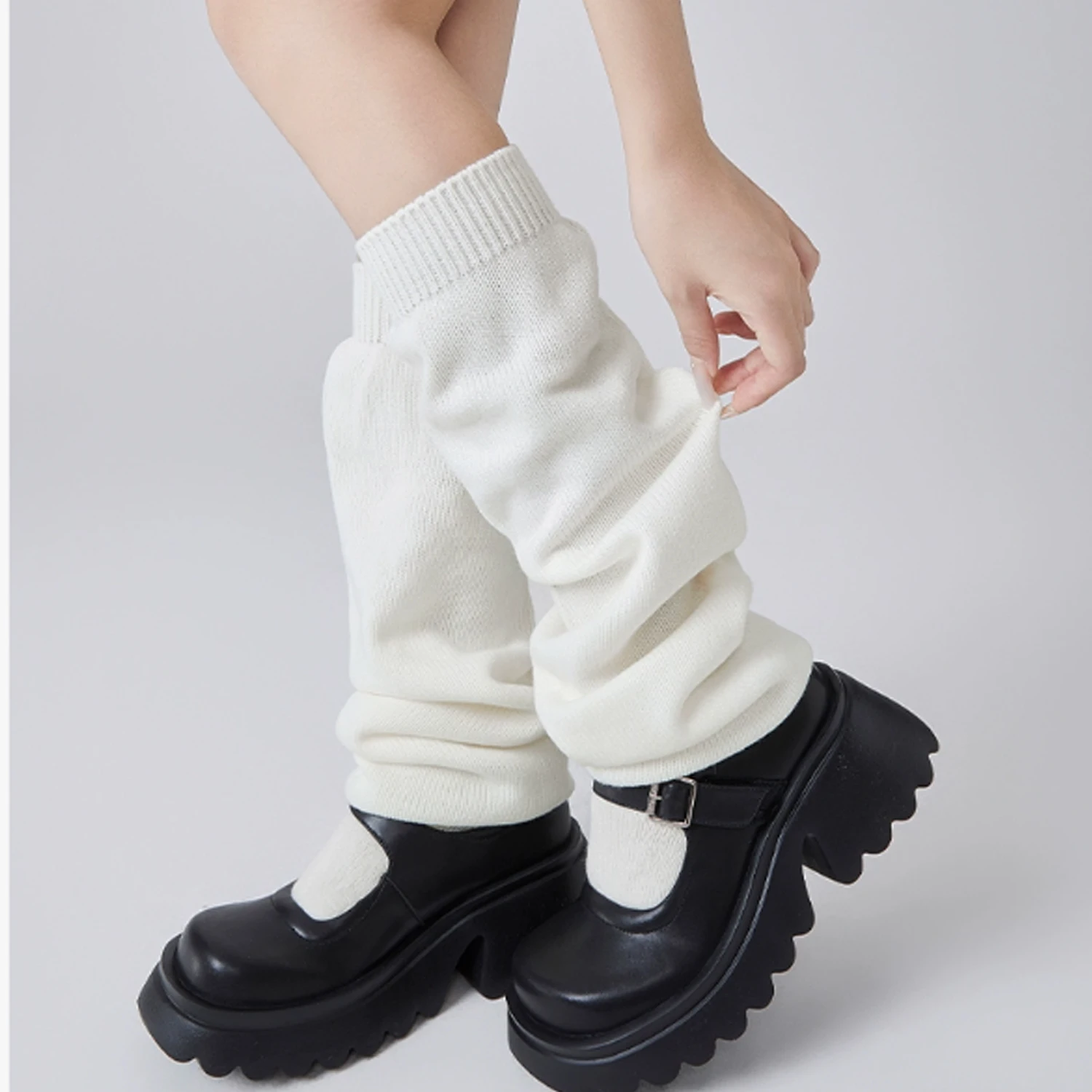 

Lolita Loose Long Tube Socks Women's Style Cute White Leg Socks for Girls Matching for Shoes JK Wind Japanese Style Stocking