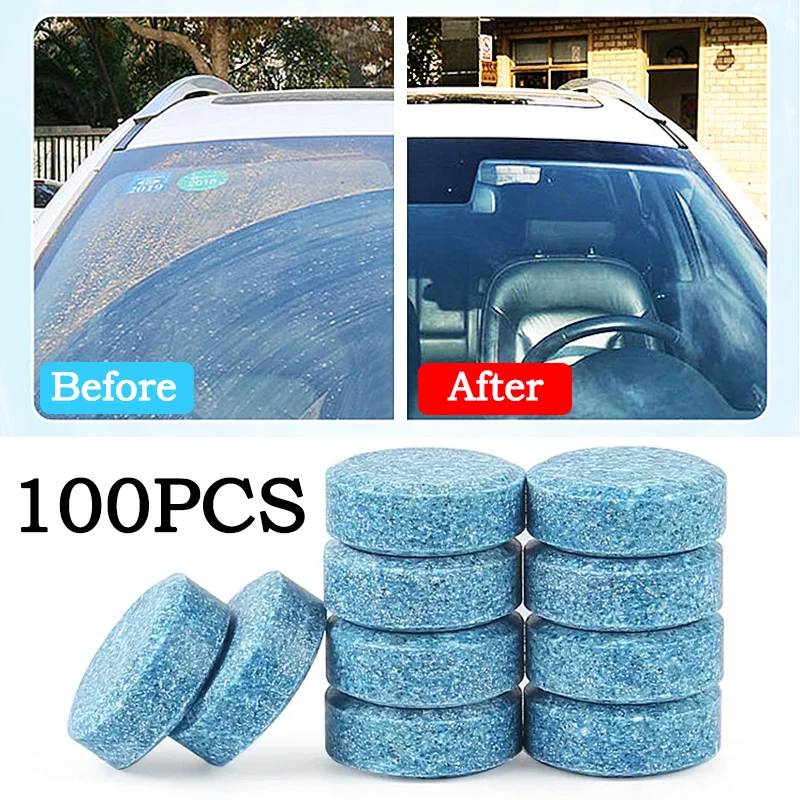 10/20/40pcs Car Window Cleaning  Effervescent Tablets Vehicle Cleaner Multi Scenario Usage Portable Car Washing Accessories