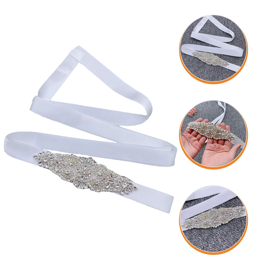 

Rhinestone Girdle Wedding Dress Accessory Belt Pearl Crystal Wedding Dress Accessory Rhinestones Decorative Gown Belts