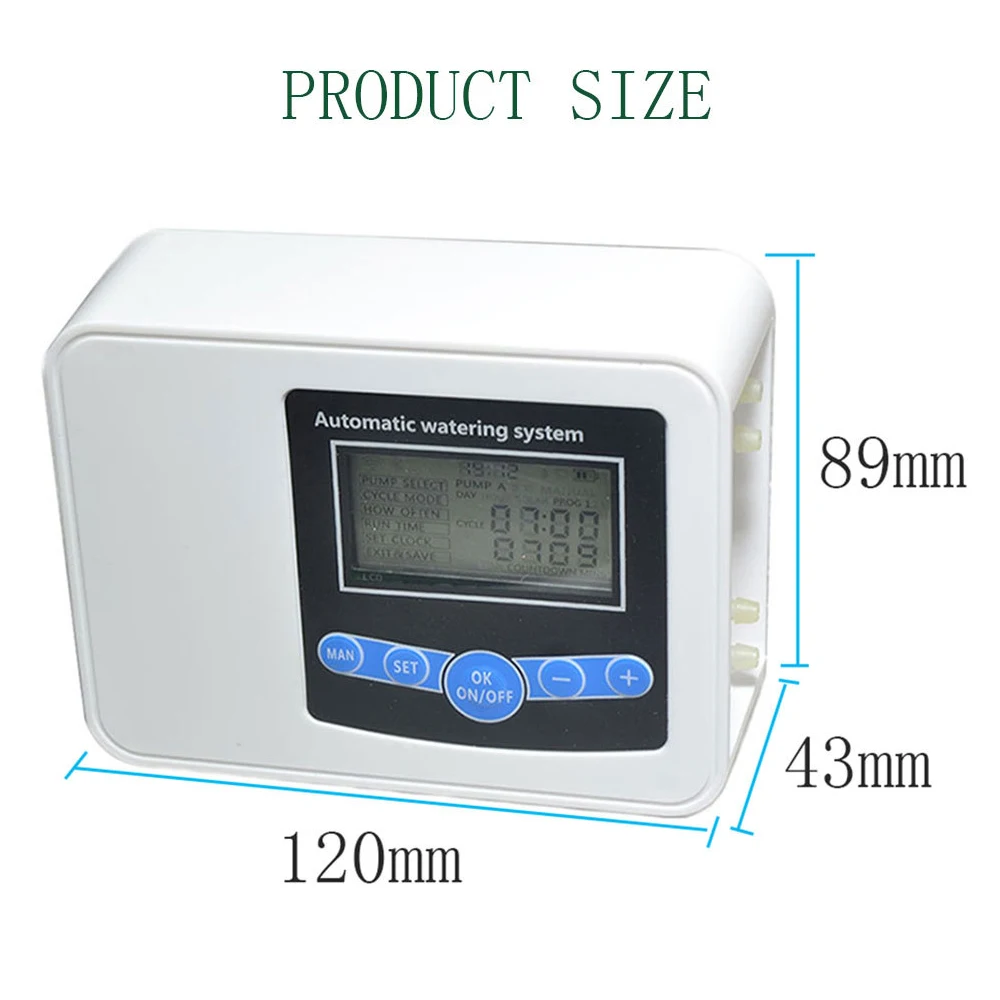 Dual Pump Smart Drip System Timer Garden Automatic Solar Energy Charging Watering System for Potted Plant Flowers