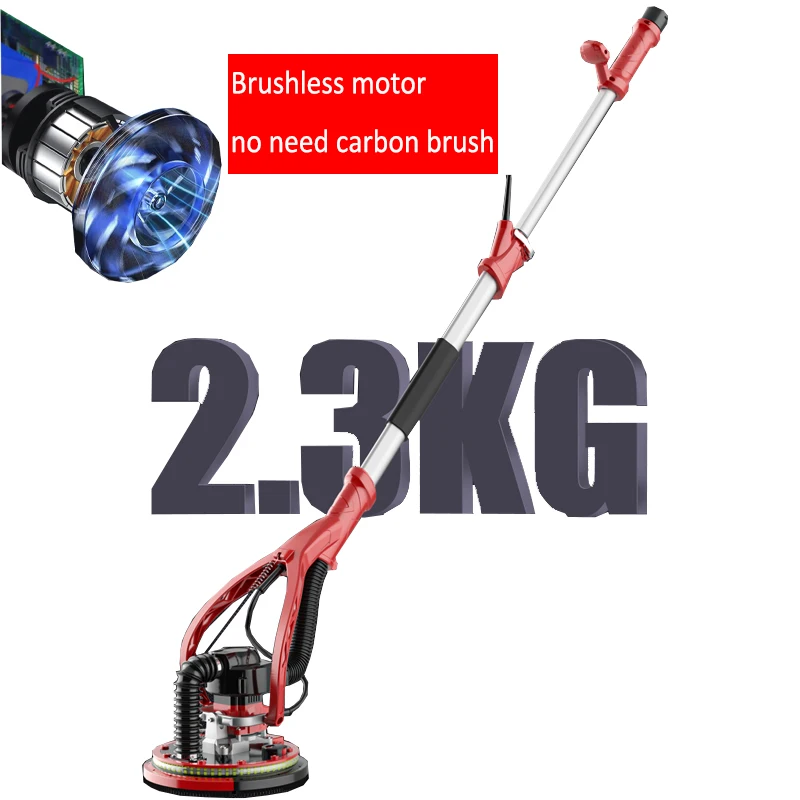 

Electric 220V-240V 900W Brushless Motor Foldable Drywall Sander Variable Speed Wall Polishing Grinder With Dust Absorption