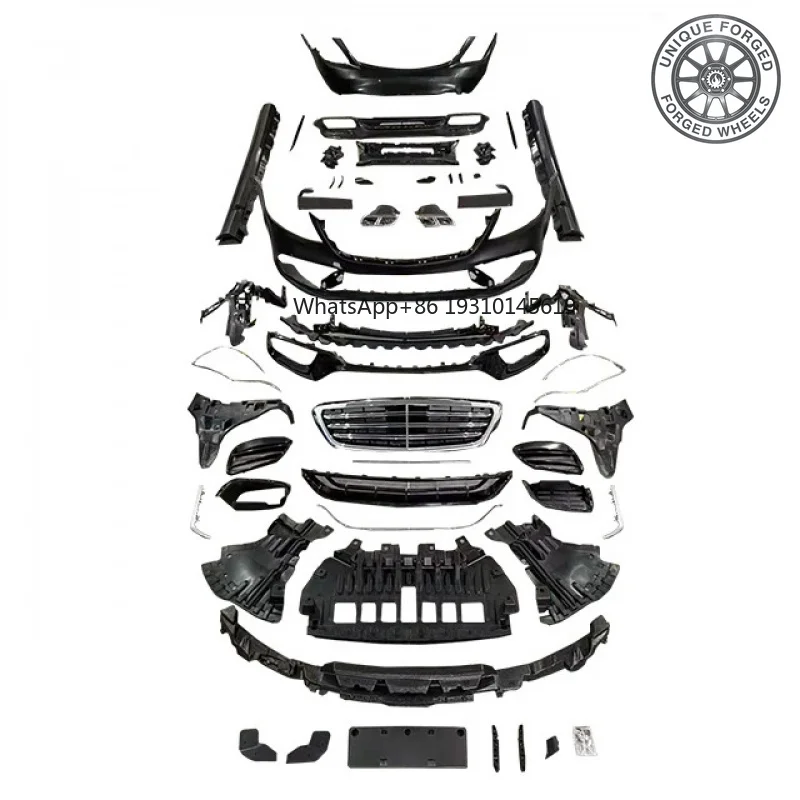 

Mise à niveau S63 W222 Bodykit pare-chocs avant arrière for W222 z S classe 2014-2020 W222 Kit carrosserie Grille