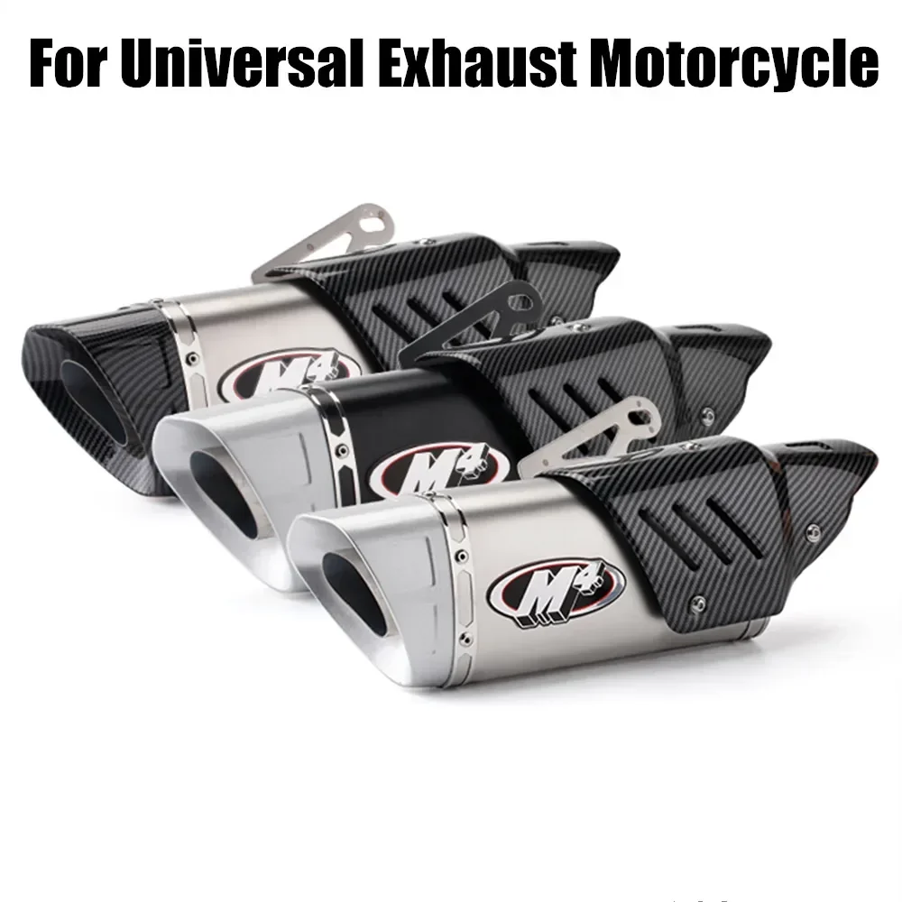 51mm Universal 500cc 600cc Motorcycle Muffler Escape Moto Motorcycle Exhaust Exhaust Pipe For Benelli 600 R6 R1R3 CBR500 Z750