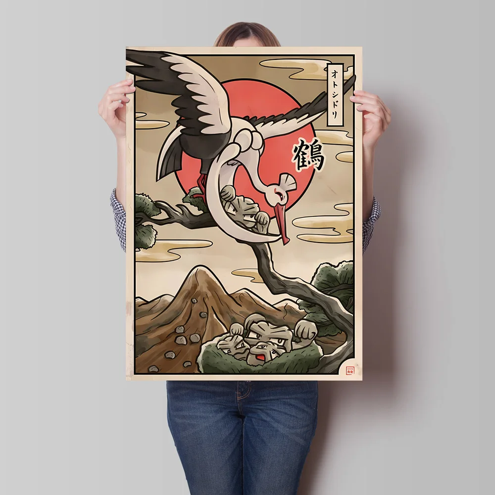 Pósteres de Anime Clásicos de Pokémon Charizard en Lienzo de Alta Calidad, Imágenes de Personajes de Dibujos Animados en Alta Definición, Pintura en Aerosol, Decoración del Hogar, Regalo Navideño