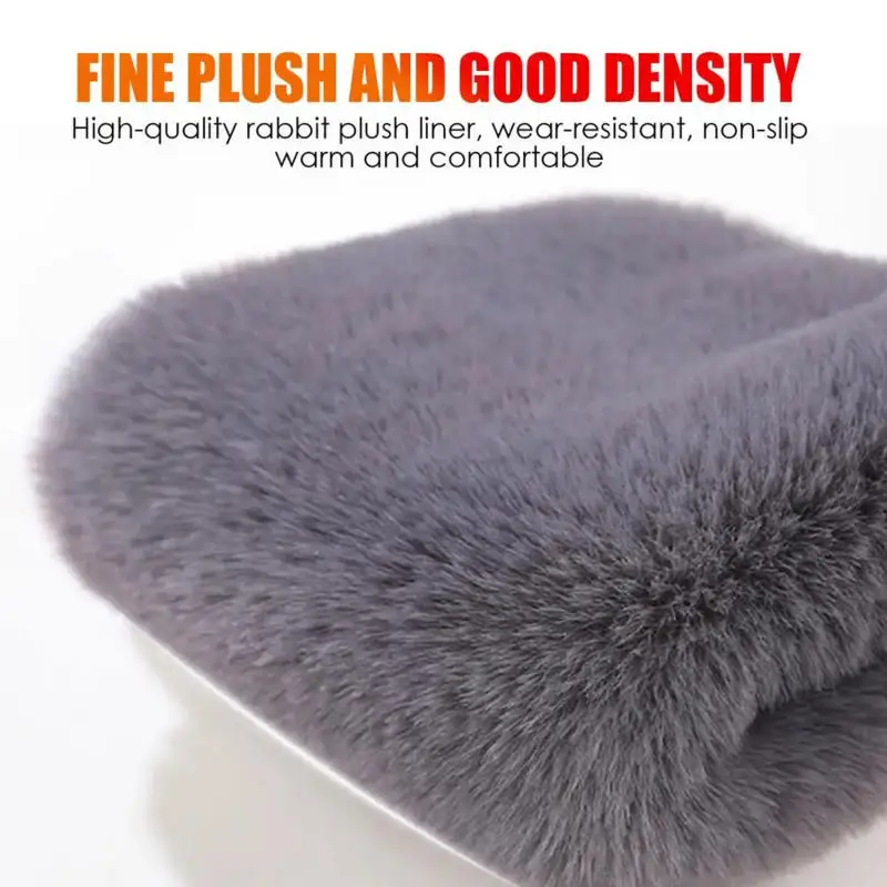 Rodillera cálida de invierno para hombre y mujer, rodillera de piel de conejo para artritis, transpirable, elástica, a prueba de viento, Protector de rodilla para pierna fría