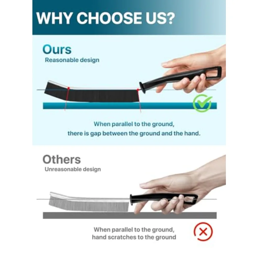 6개입 단단한 솔 틈새 청소 브러시 다기능 프리미엄 틈새 청소 도구 좁은 공간 청소용으로 설계됨