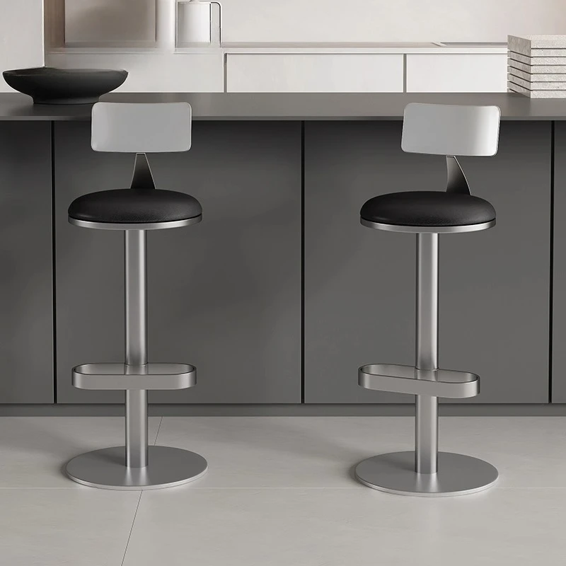 Modern Swivel Bar Stool Height Adjustable Counter Chair for Home Kitchen Island Chairs Creative Retro Pub Stool with Backrest