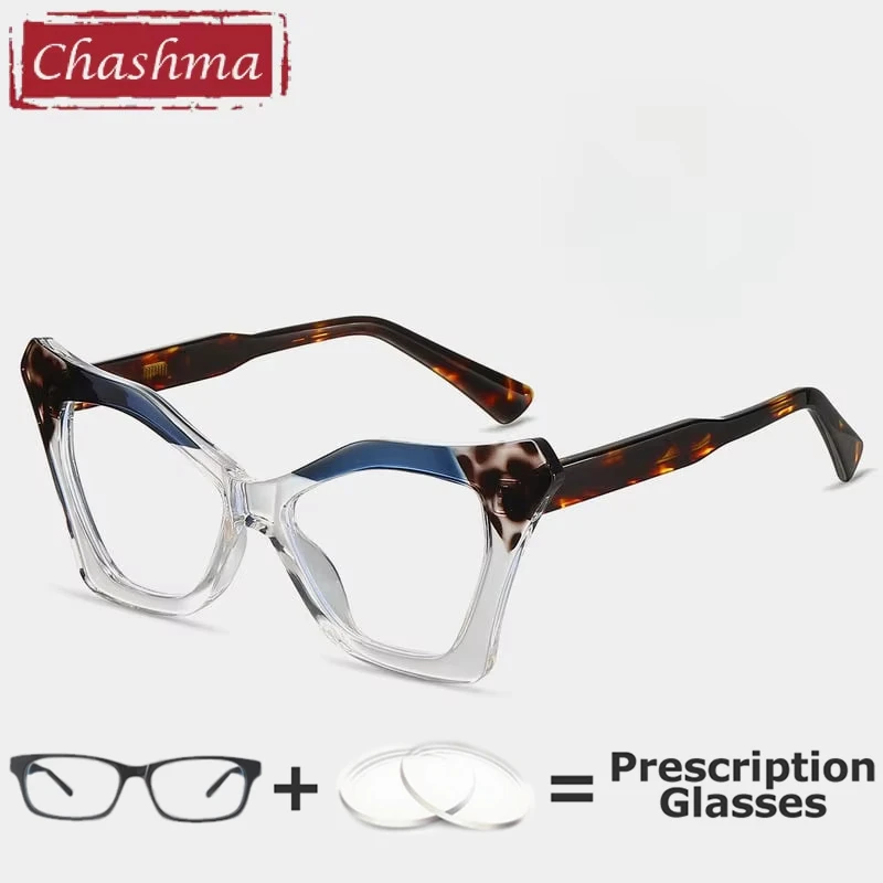 

Women Elegant Glasses Prescription Lenses Myopia Fashion Plastic Titanium Optical Recipe Reading Glasses Cat Eye Eyeglasses