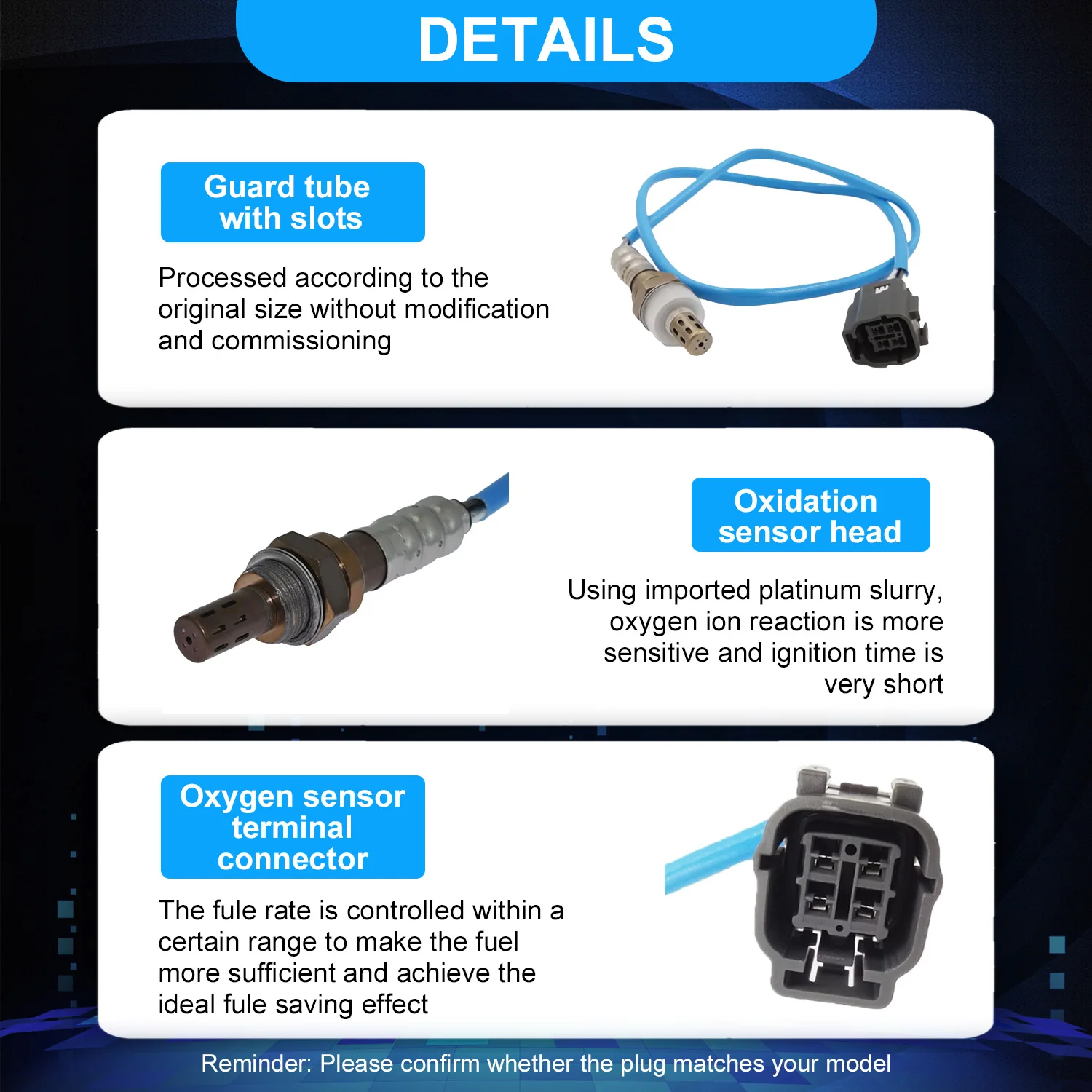 Rear Lambda Oxygen Sensor O2 234-4044 L33M-18-861B For Mazda CX-7 2.3L 2.5L 2007-2012 5S10004 L33M-18-861D L33M-18-861