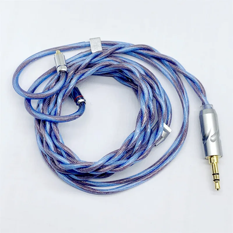 Litz cobre prata chapeado fio mmcx/0.78/im50/70/ie40/a2dc/ie900 fone de ouvido atualizar cabo 610 núcleo