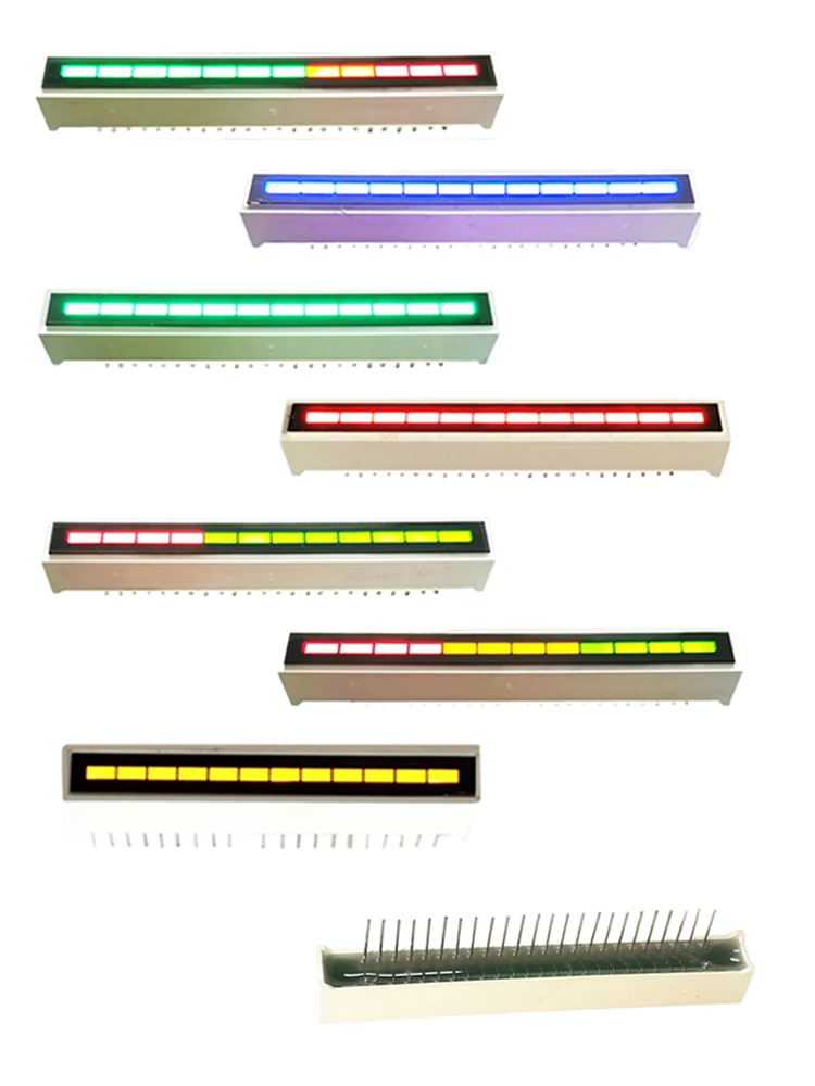 DIY 12-segmentowy bargrafowy wskaźnik poziomu naładowania baterii LED, ultra jasny, czerwony, żółty, zielony, niebieski, pomarańczowy, wielokolorowy. — zdjęcie 2