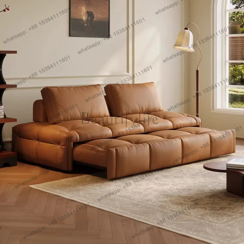 LSDeluxe Lawrence Double Sofa 130cm  180cm 200cm living room sofas couch multifunctional Convertible sofa bed home furniture