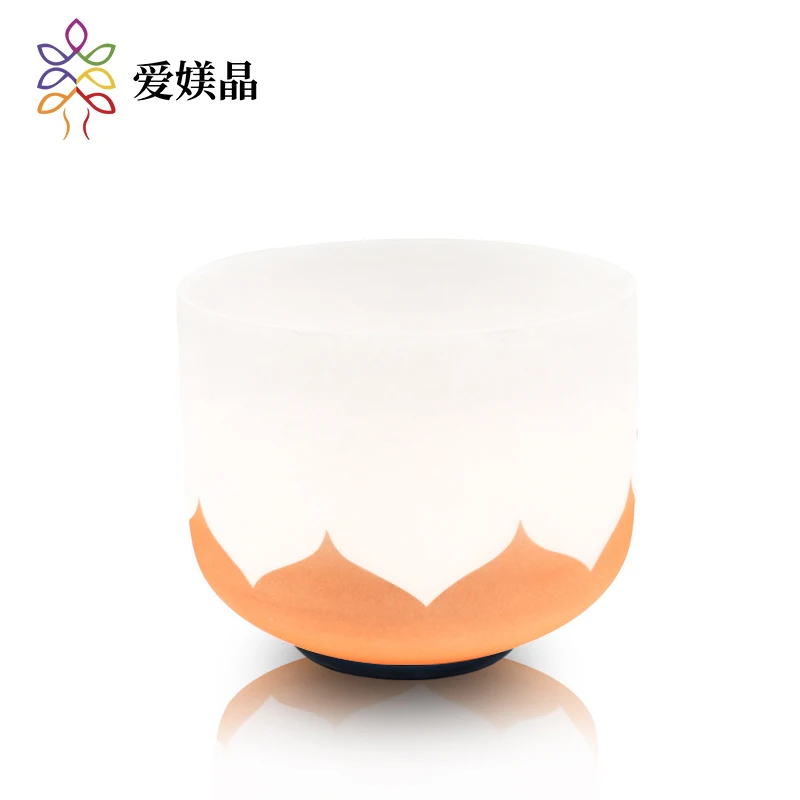 Amazing Sound Lotus Chakra Frosted Quartz Crystal Singing Bowl for Sound Meditation Healing Singing Bowl Buddha Sound Bowl Music