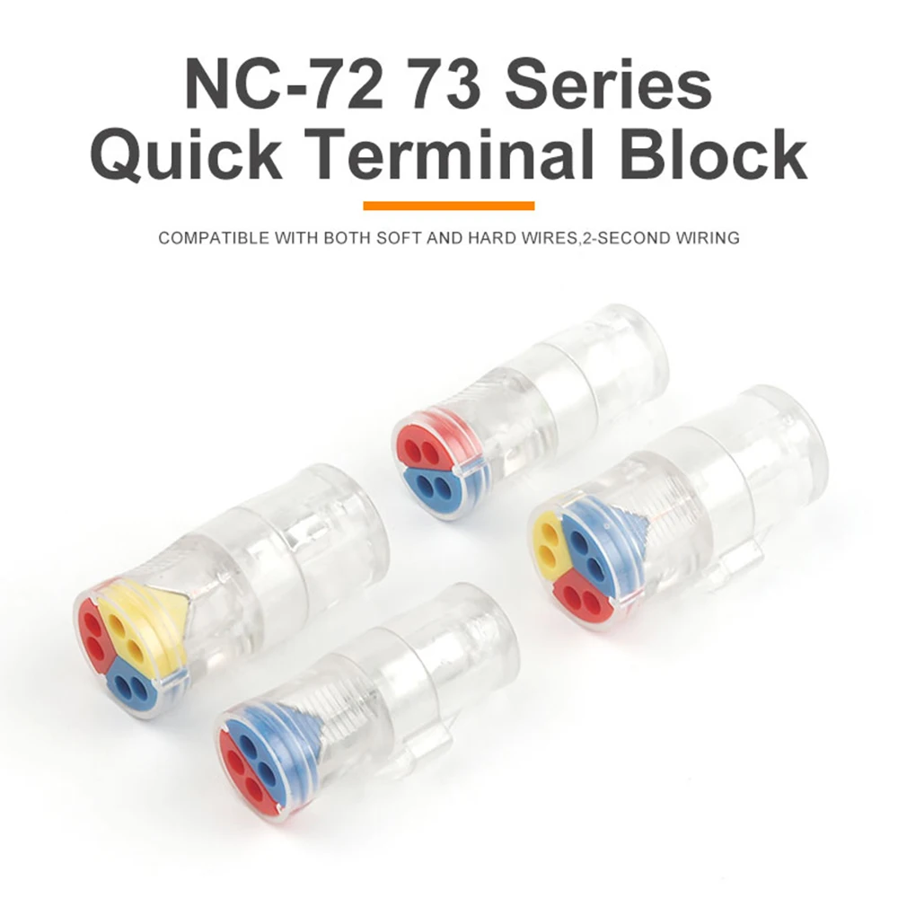 5PCS Docking Quick Wiring Connectors Universal Push-In Terminal Block Hard Wire Easy Connection Led Light Connector Junction Box