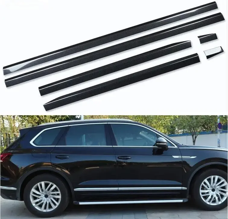 

6PCS ABS Chrome Car Side Door Body Skirts Kit Protector Trim Cover For VW Volkswagen Touareg 2019 2020 2021 2022 2023