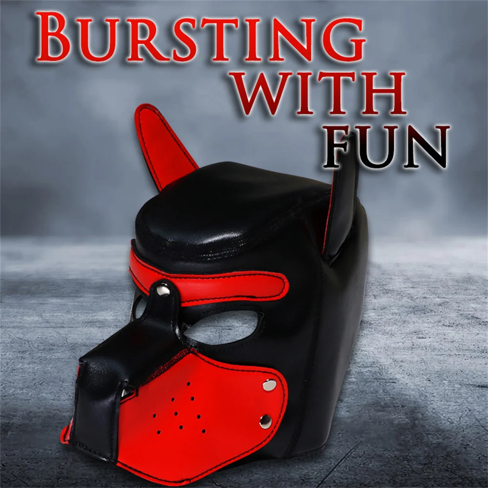 ألعاب جنسية SM مثير الكلب قناع رأس الكبار تأثيري ألعاب Bdsm عبودية الكلب هود قناع الكبار تأثيري لعبة الكبار السلع للأزواج #4