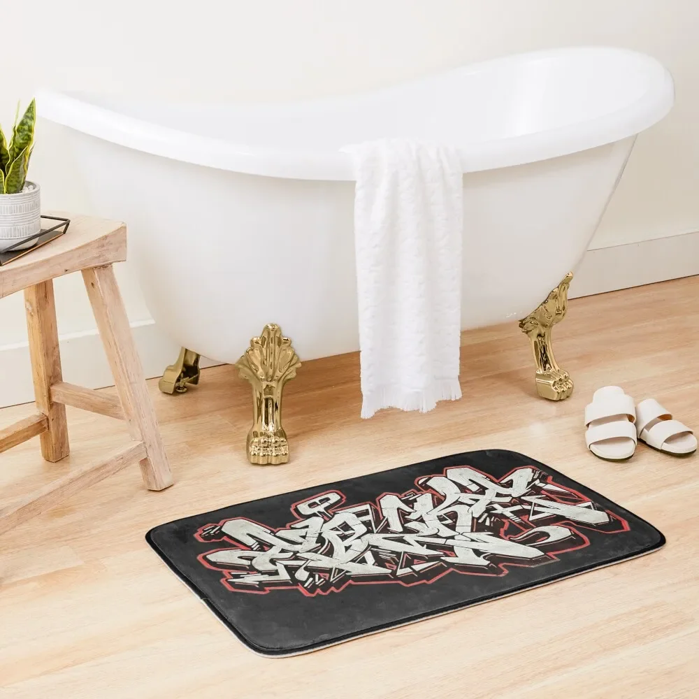 

EBZKE BY ESONE URBAN GRAFFITI STREET STYLE Bath Mat Bathroom Rugs Anti-Slip Shower Mat
