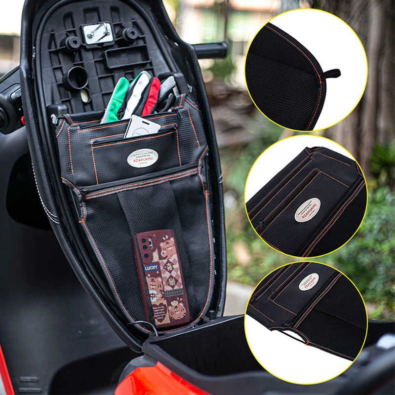 Popular Cycling Bag Motorcycle Seat Storage Black Antifouling Scratch Resistant Material Electric Vehicle Scooter Bucket