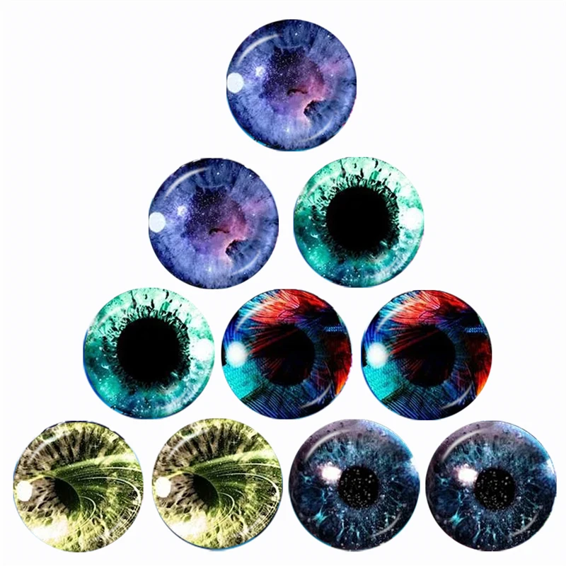 Hot Selling Dragon Eyes Anime Doll Glass Eyes Cabochons Round 12MM-30MM Eye Toys DIY Jewelry Accessory MIX Pupil Eye