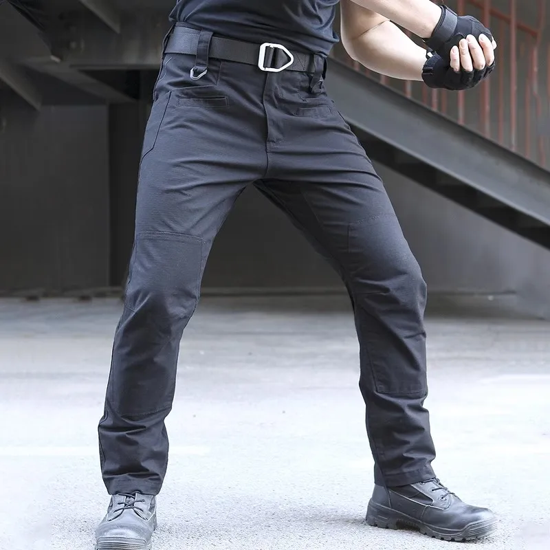 Pantalon de travail élastique multi-poches pour hommes, droit, résistant à l'usure, Cargo décontracté, pantalon militaire tactique d'extérieur, printemps automne