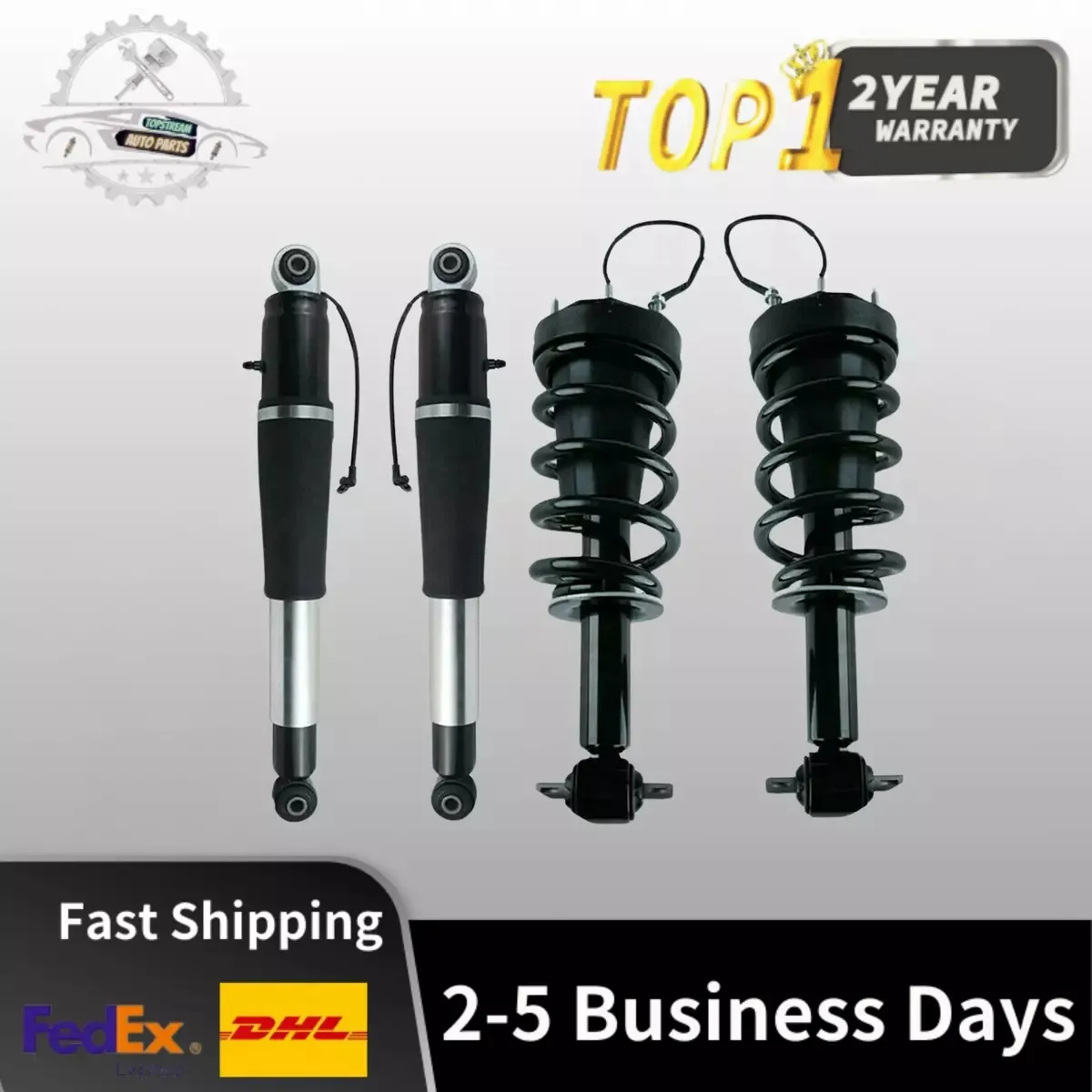 

4Pcs For GMC Yukon Denali Escalade Tahoe Suburban Front Rear Shock Struts 15-20