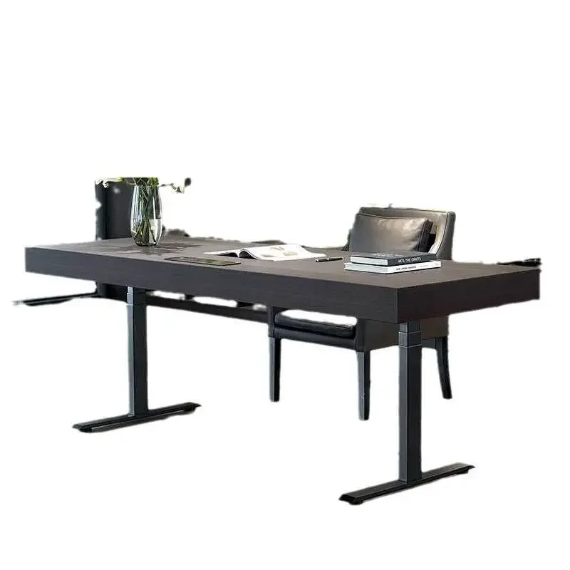 Italian simple solid wood computer desk lightweight luxury size layout family study adjustable multi-function computer desk