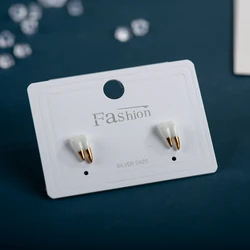 White Teeth Fine Ceramic Stud Earrings Anti allergic Needle Plated Porcelain Wholesale Gift Accessories #XN565