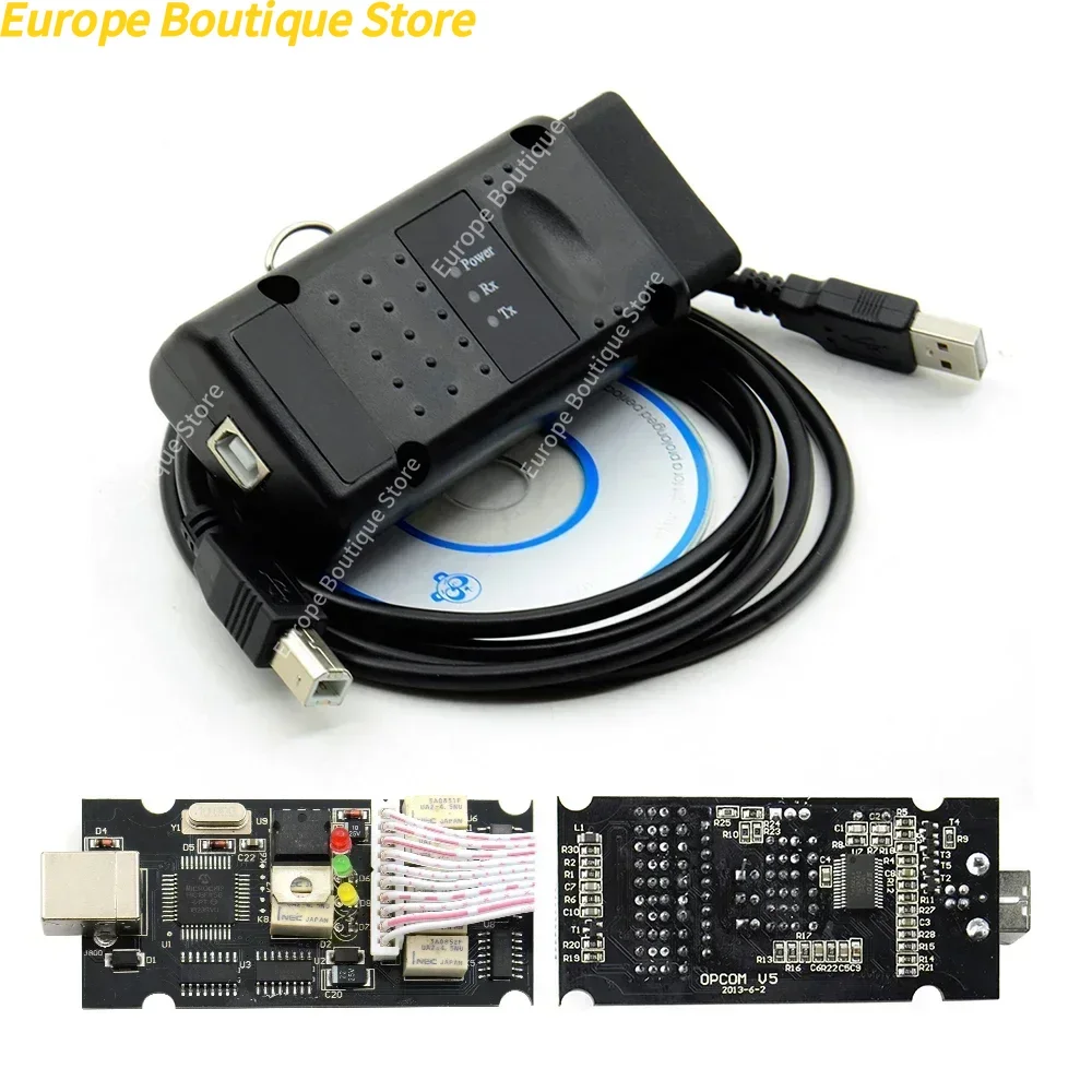 V1.99 OPCOM V5 لأوبل 2021 OP COM 1.70 فلاش البرامج الثابتة تحديث كابل تشخيص السيارة OP-COM PIC18F458 CAN BUS Obd 2 Obd2