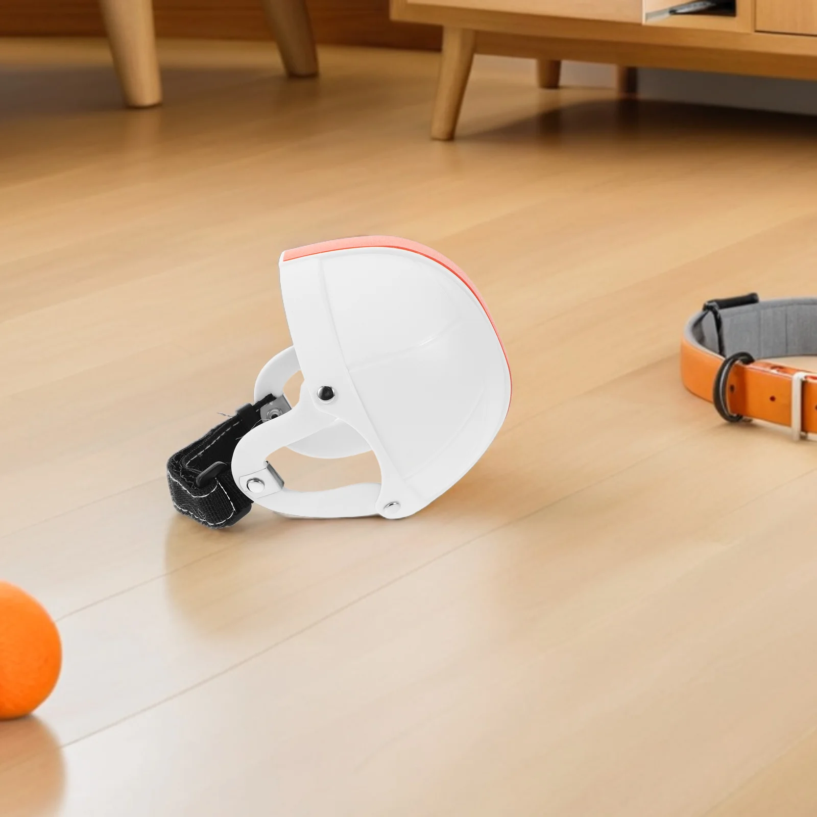 

Pet Motorcycle Rugby Safety Hat Adjustable Strap Soft Padded Ear Holes Small Medium Dogs Cats Outdoor Riding