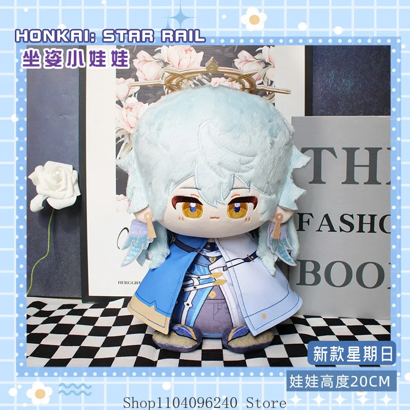 

In Stock Honkai: Star Rail Sunday Cosplay 20cm Anime Cartoon Sitting Posture Figure Idol Plushies Pillows Gift Pillow