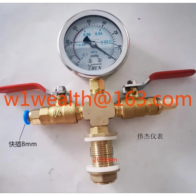 

Vacuum defoaming bucket vacuum gauge negative pressure gauge ab glue defoaming machine stable wooden bucket vacuum gauge