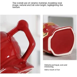 Marvel Superhelden-Keramik-Kaffeetasse, Spider-Man-Actionfigur, Iron Man-Cartoon, Anime-Modell, Captain America, Hulk, Gegenwart 6 Hauptverkaufsbecher Super Heroes - №5