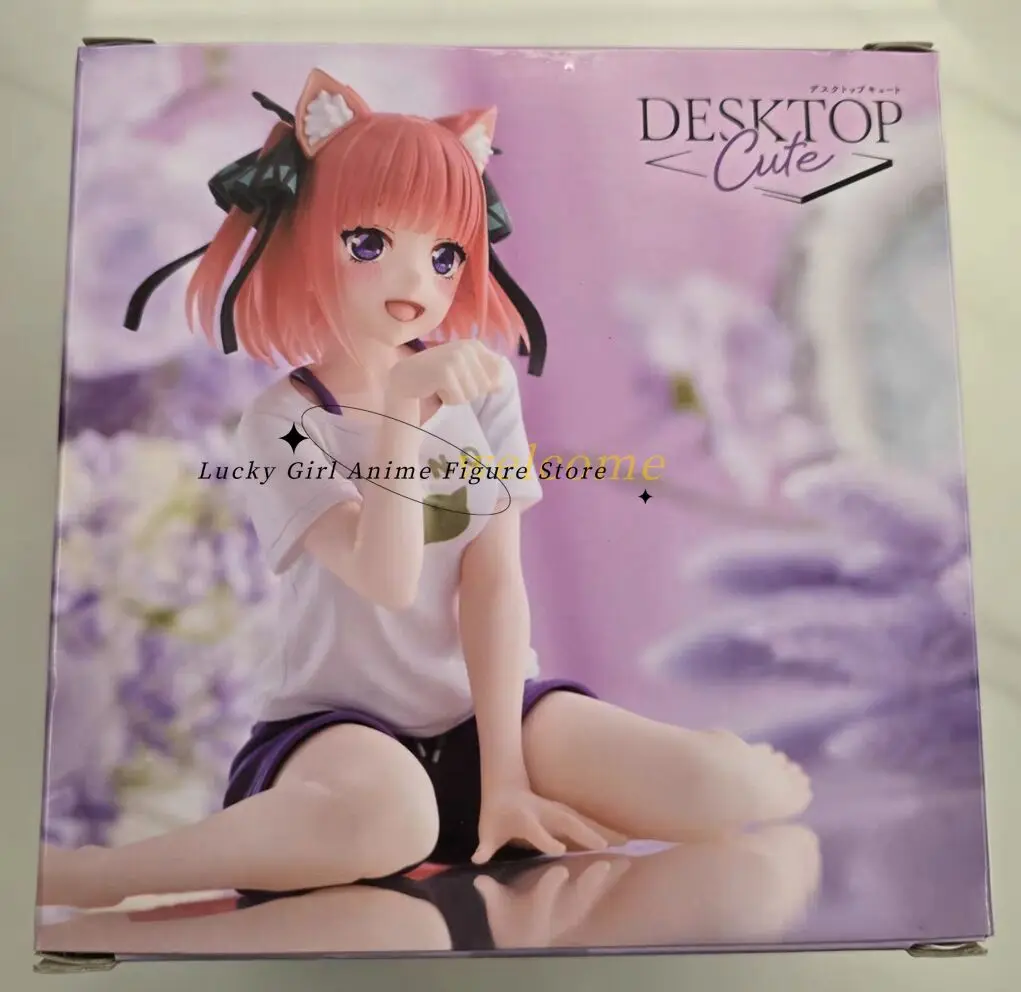 

In Stock Original TAiTO Desktop Cute Gotoubun No Hanayome Nakano Nino Newly Drawn Cat Room Wear Ver. Figures Ornaments Toys