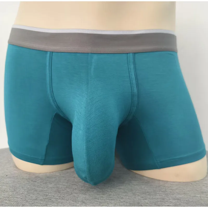 2026 Big Pouch Boxer Shorts Men's Sexy Summer Bugle Enhancing Panties Breathable U Conxex Underpant Moisture-wicking Underwear
