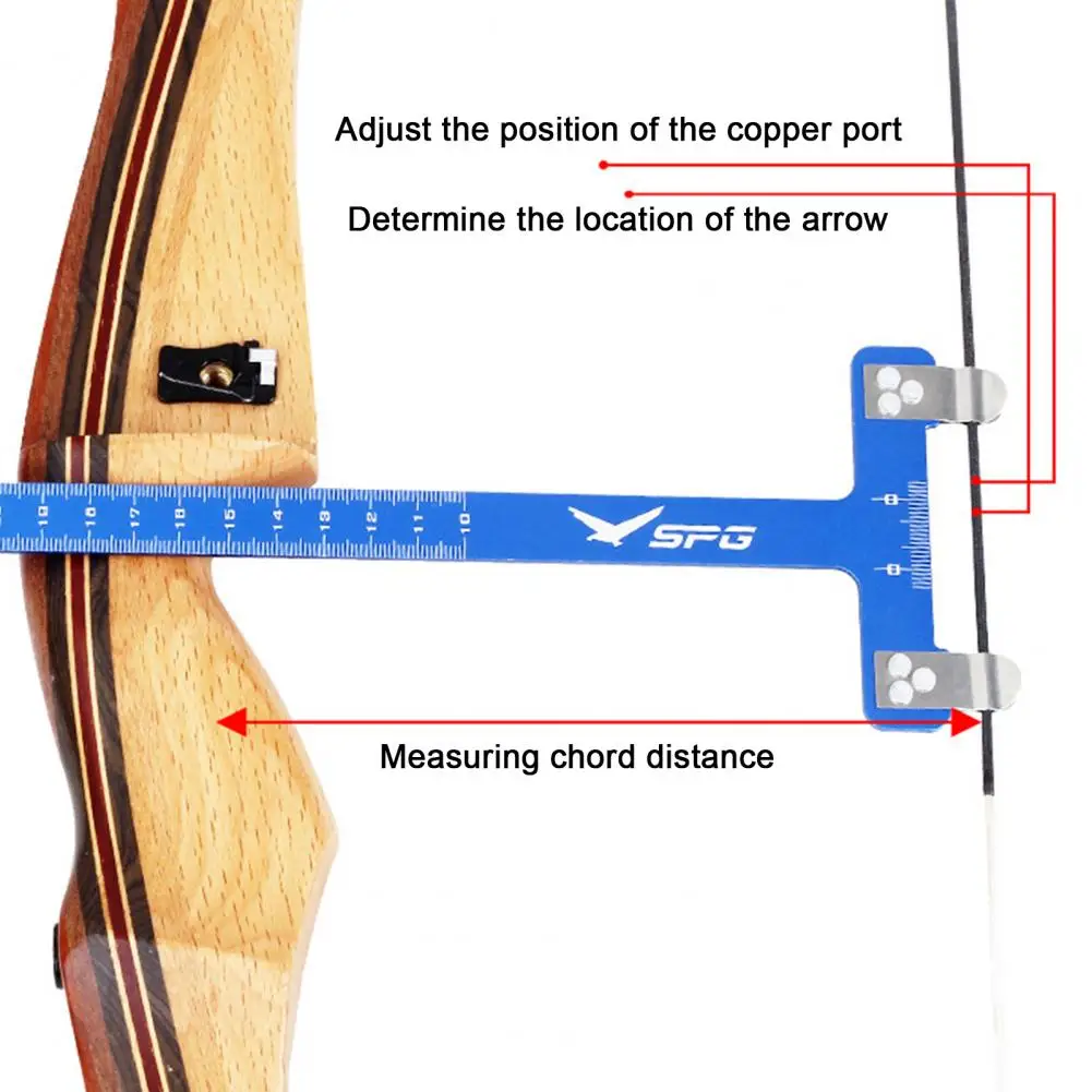 

Линейка для измерения расстояния лука, набор инструментов для регулировки лука, прецизионная линейка из нержавеющей стали, алюминиевый сплав для изогнутого использования