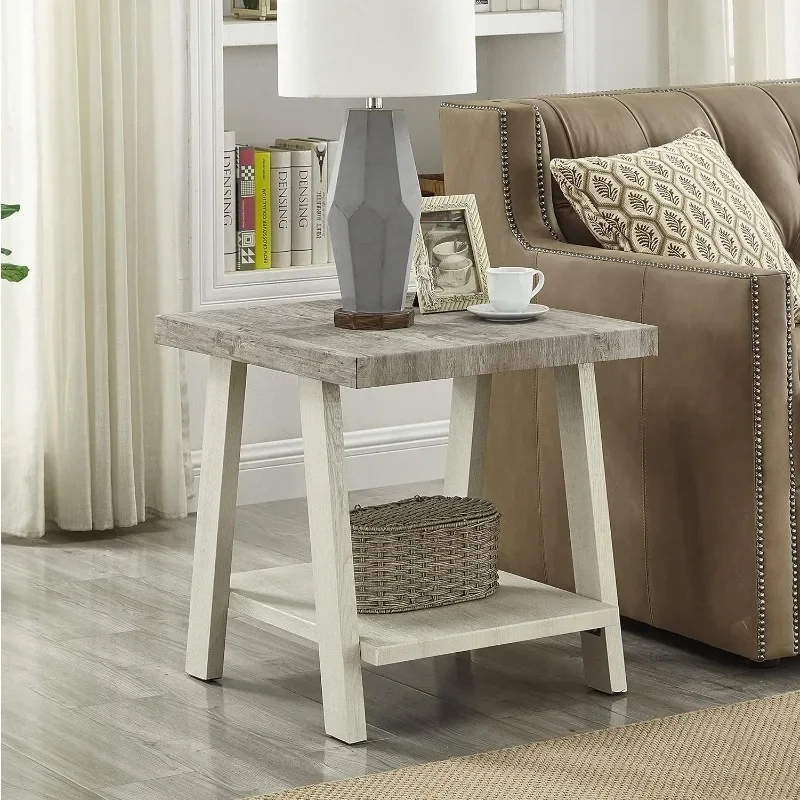 

Modern Two-color Wooden Coffee Table, Living Room Coffee Table, Bedside Table, Suitable for Bedrooms, Living Room Kitchens