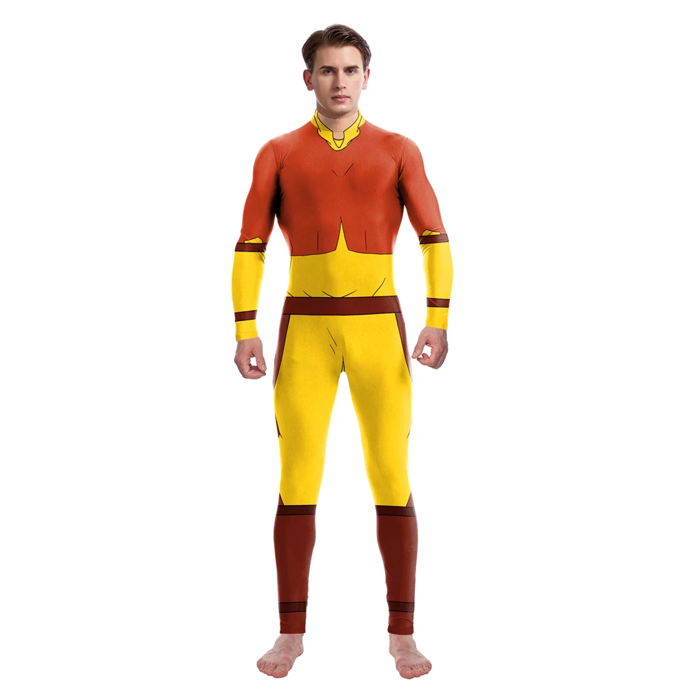 Avatar: De Laatste Airbender Jumpsuit Anime Cosplay Kostuum Halloween Outfit Skinny Bodysuit Carnaval Party Catsuit Adult Rompertjes