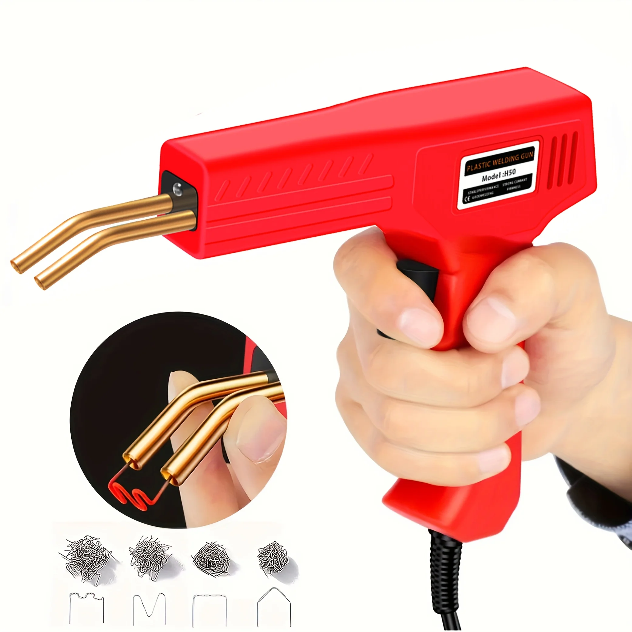 50W Plastic Welder Repair Kit with 200pcs Staples Bumper Repair Torch, Plastic Welder, Heat Stapler, Bumper Repair Kit