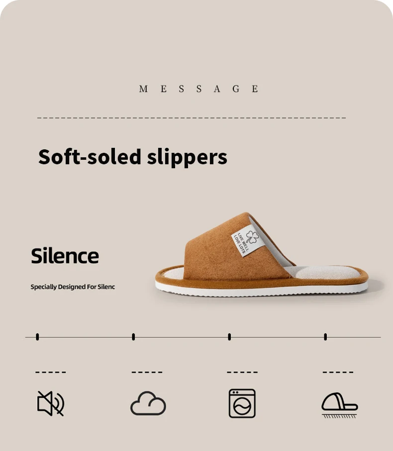 Men's Spring Summer Breathable Slippers Non-Slip Indoor House Shoes,Couples Soft Sole Open-Toe Slippers for All Seasons Home Use