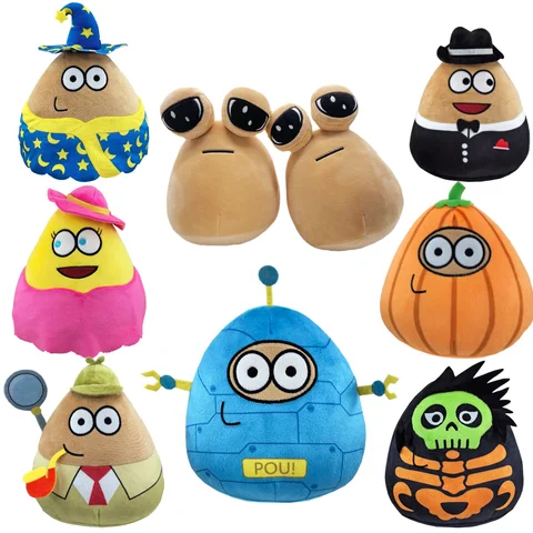22cm Hot Game My Pet Alien Pou Plush Toy Furdiburb Emotion Alien Plushie Stuffed Animal Pou Doll