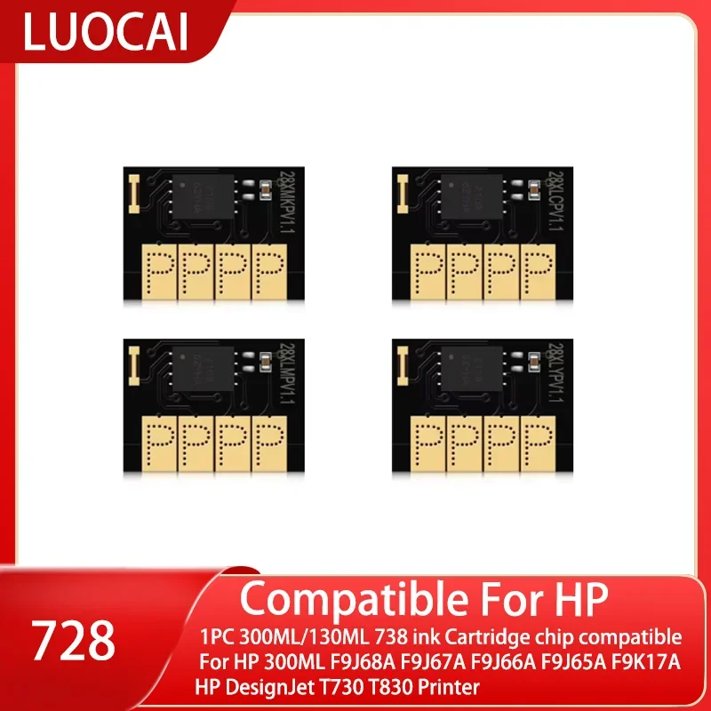 1PC 300ML/130ML 728 ink Cartridge chip compatible For HP 300ML F9J68A F9J67A F9J66A F9J65A F9K17A HP DesignJet T730 T830 Printer