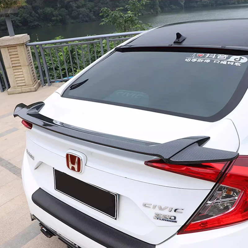 For Honda 10th Civic Spoiler 2016 2017 2018 2019 2020 Sedan High Quality ABS Plastic Rear Trunk Lip Spoiler Wing Car Styling