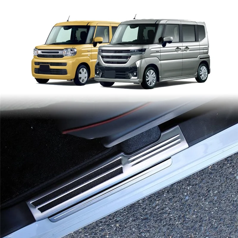 

QB-Car Stainless Steel Door Sill Scuff Plate Welcome Foot Pedal For Suzuki Spacia/Spacia Custom MK54S MK94S 2024